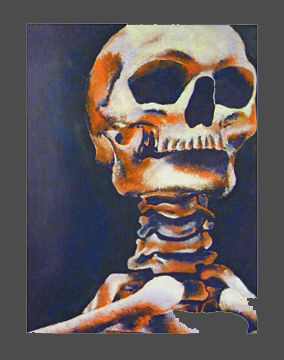 284x360 Skeleton Painting - Skeleton Painting