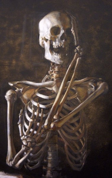 379x603 Skeleton Paintings In Time Creation Of A Painting Drawing Painting - Skeleton Painting