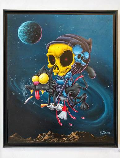 387x508 Scratcher Skeletor By Gilen Bousquet, 2017 Painting Artsper - Skeletor Painting
