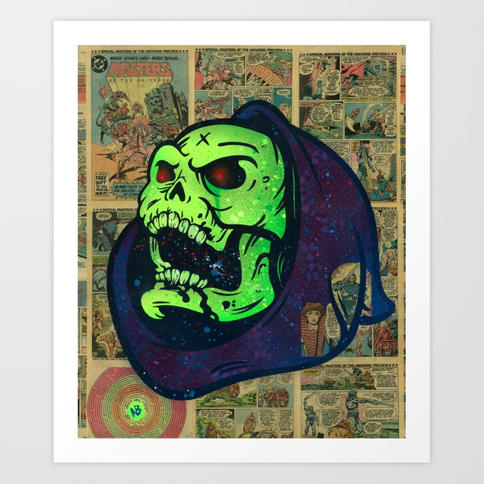 700x700 Skeletor Art Print By Beerymethod Society6 - Skeletor Painting