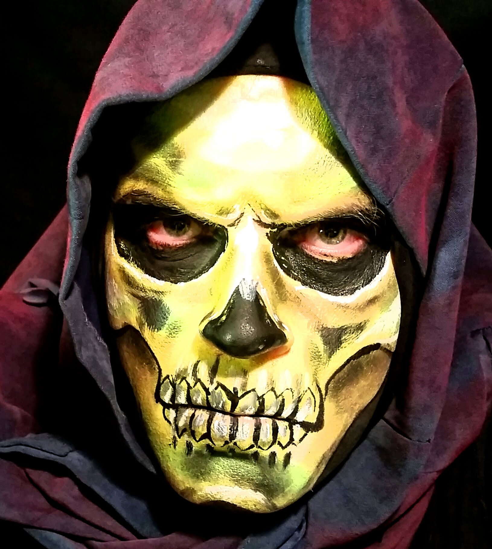 1630x1820 Skeletor Masters Of The Universe Face Paint Tutorial. - Skeletor Painting