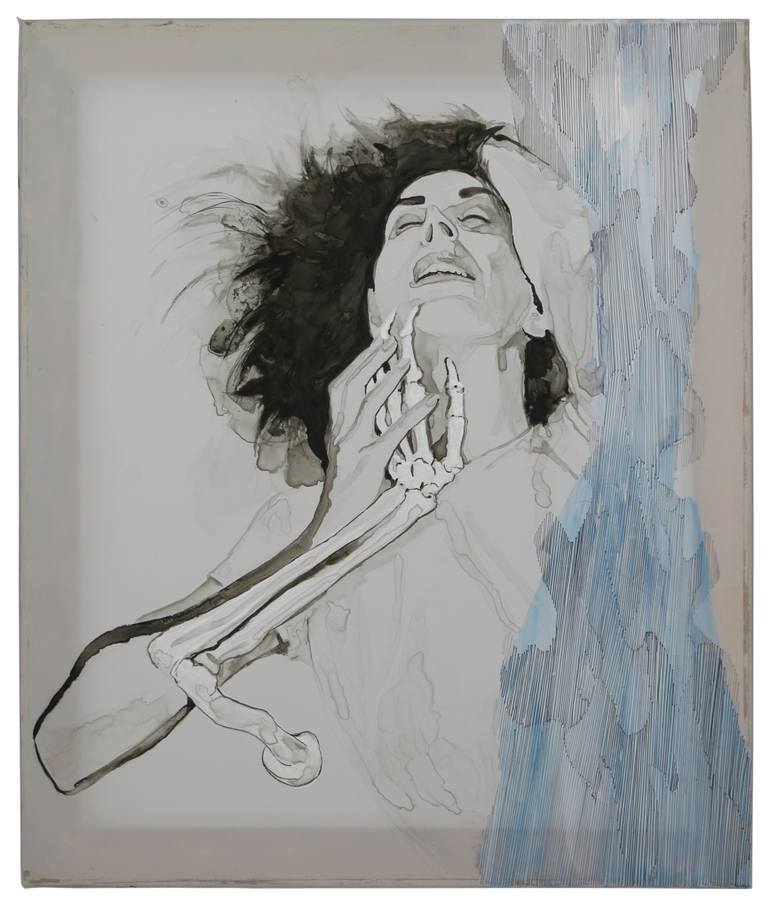 770x910 Saatchi Art Border Crossing (Touch 3) Painting By Tatiana Garmendia - Sketch For Painting With White Border