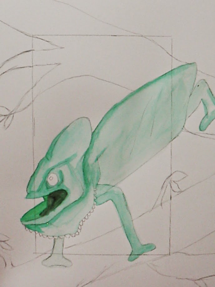 689x919 Jerdee's Art Classes Painting Beyond The Border - Sketch For Painting With White Border