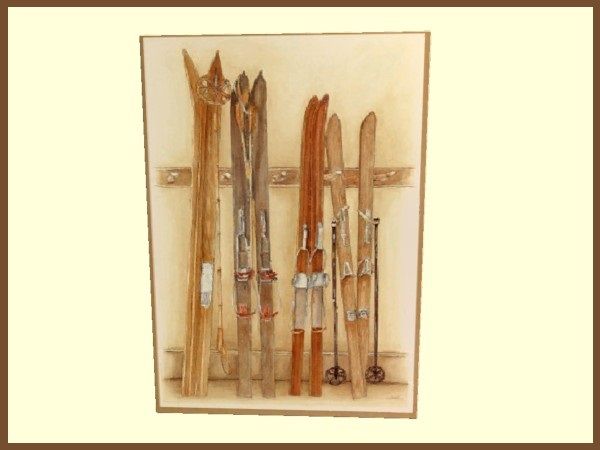 600x450 Ullwera's Old Skis Painting Recolor Is A Must Have For Any Sim - Skis Painting