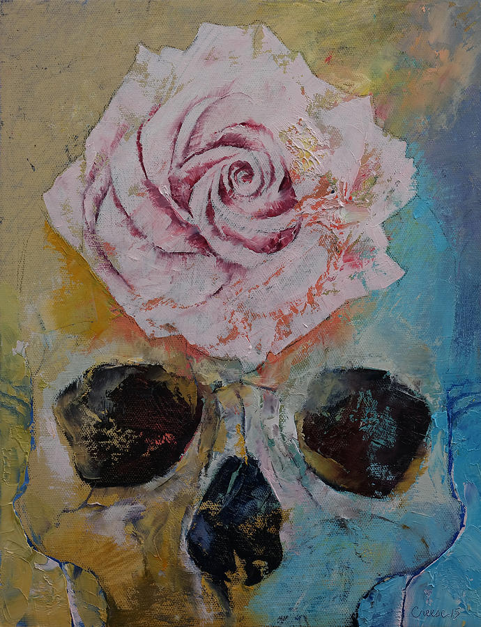 Skull And Roses Painting at PaintingValley.com | Explore collection of ...