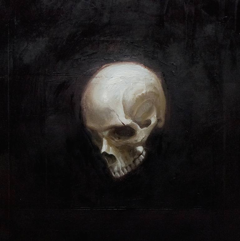 770x773 Saatchi Art Human Skull Painting By Matthew Paoletti - Skull Art Painting