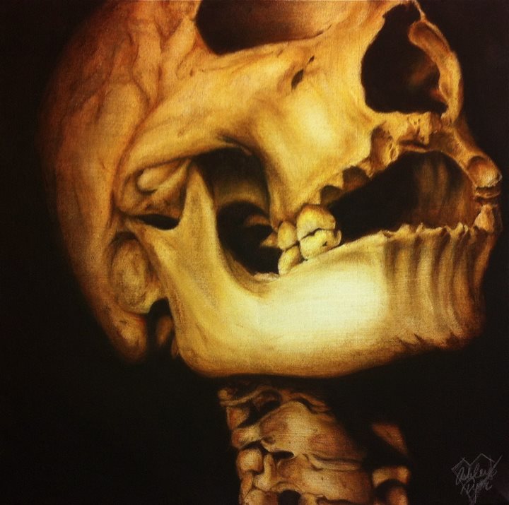 720x715 Skull Oil Painting - Skull Art Painting