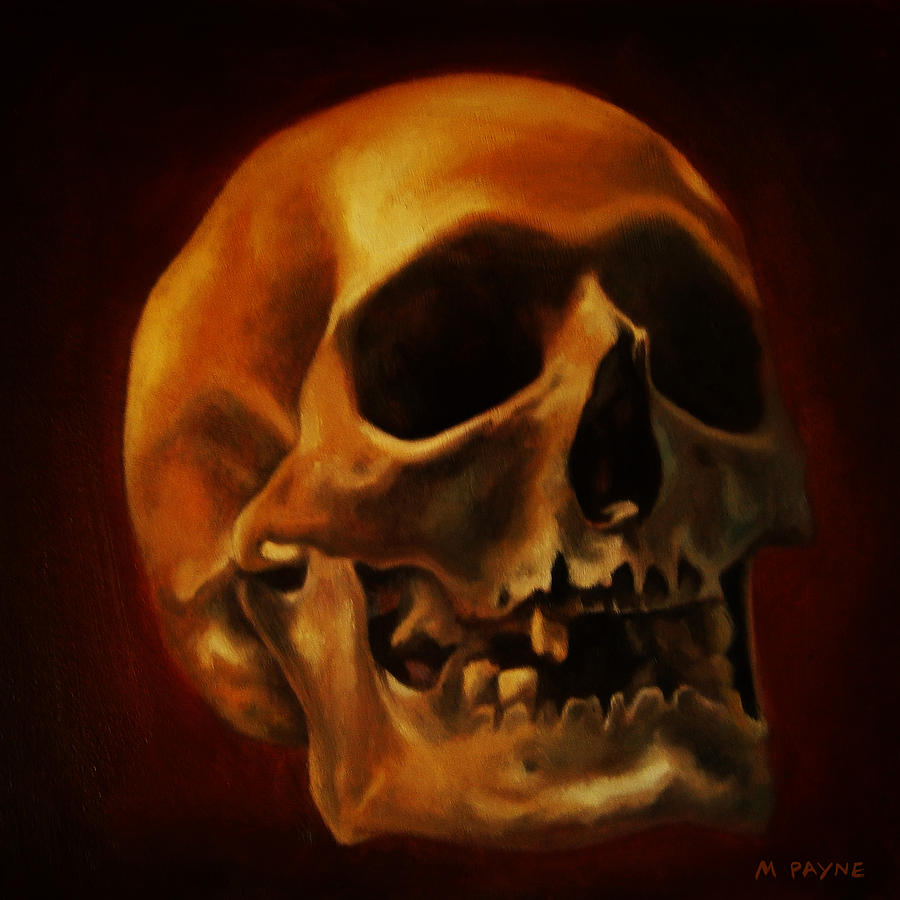 900x900 Skull Study Painting By Michael Payne - Skull Art Painting