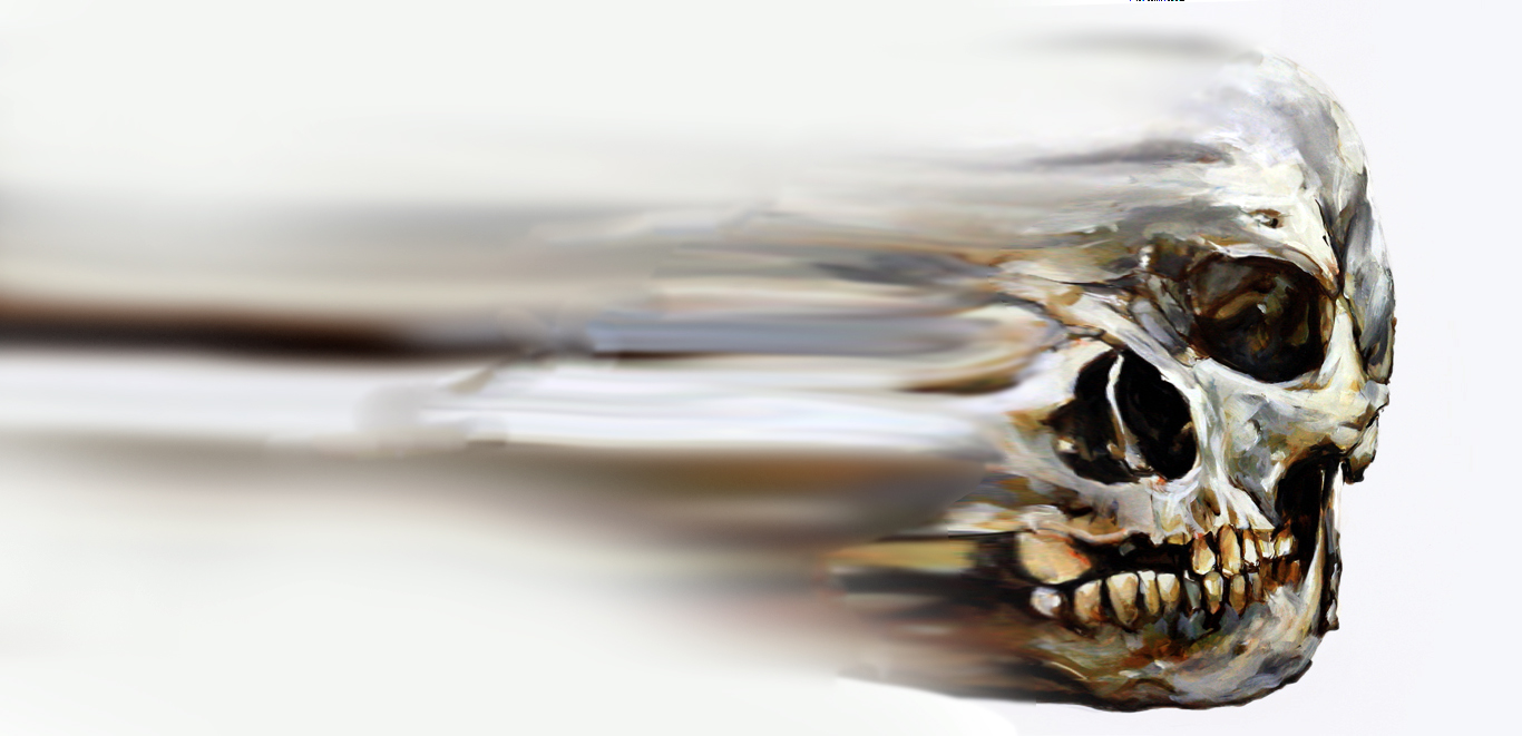 1366x661 Skull Painting - Skull Art Painting