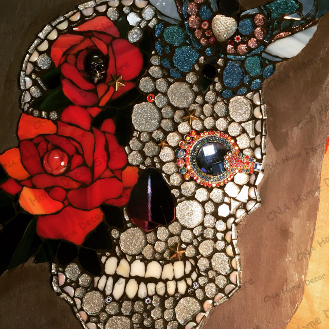 640x640 Skull Flowers Drill Resin 5d Diy Embroidery Diamond Painting 3d - Skull Flower Painting