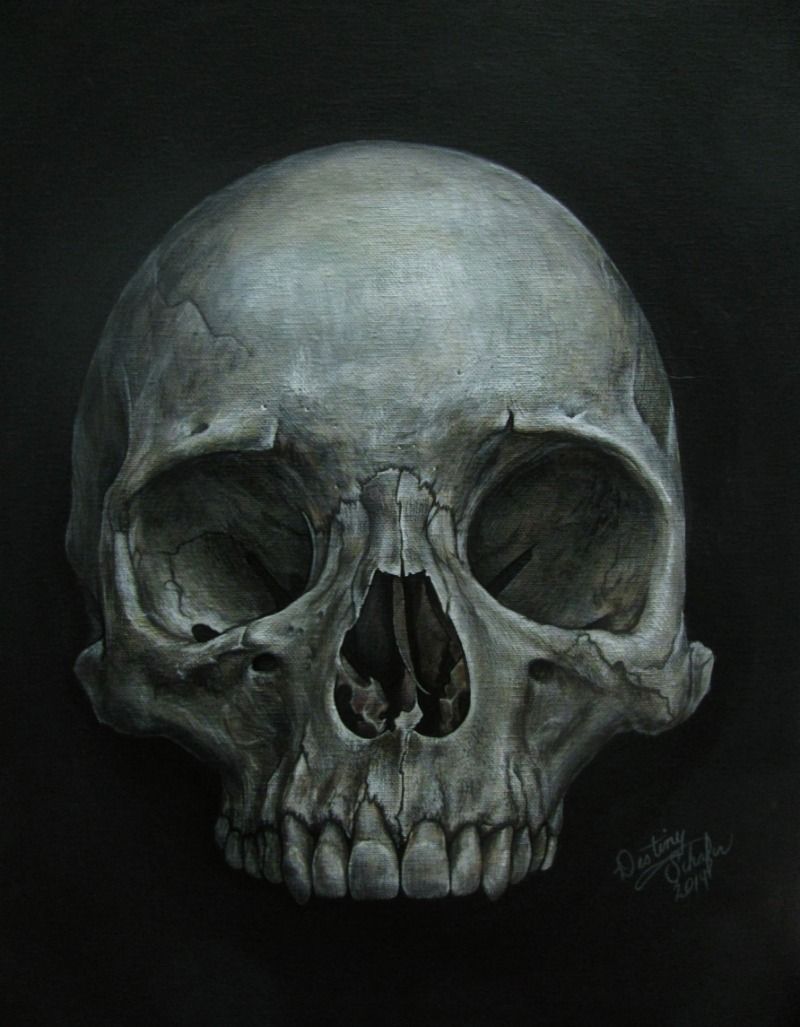 800x1027 Skull Painting By On @ A R T - Skull Painting