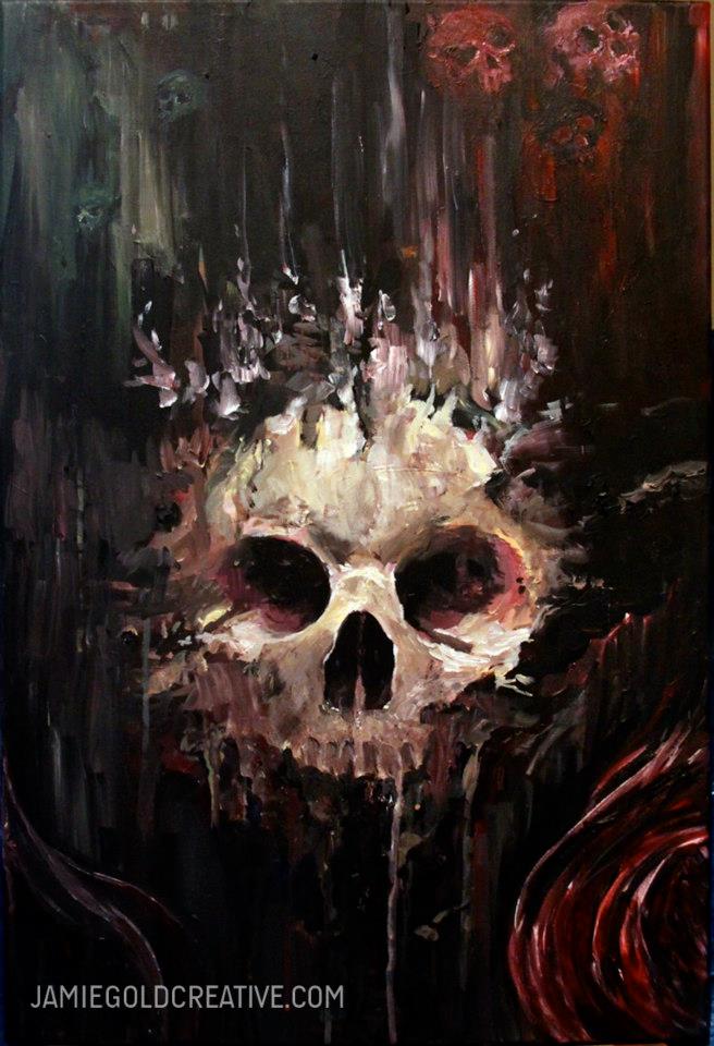 656x960 Illustration Amp Painting Warm Blooded - Skull Painting Acrylic