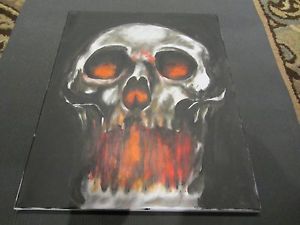 300x225 Original Art By Anthony Sortillon 16 X 20 Skull Acrylic Painting - Skull Painting Acrylic