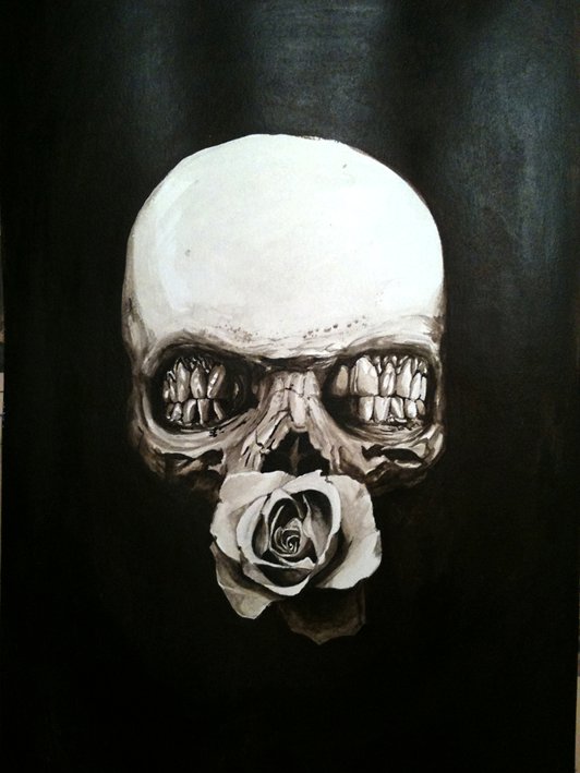 532x709 Acrylic Skull Paintings By Tony Rose - Skull Painting Acrylic