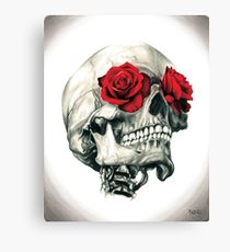 210x230 Sugar Skull Canvas Prints Redbubble - Skull Painting On Canvas