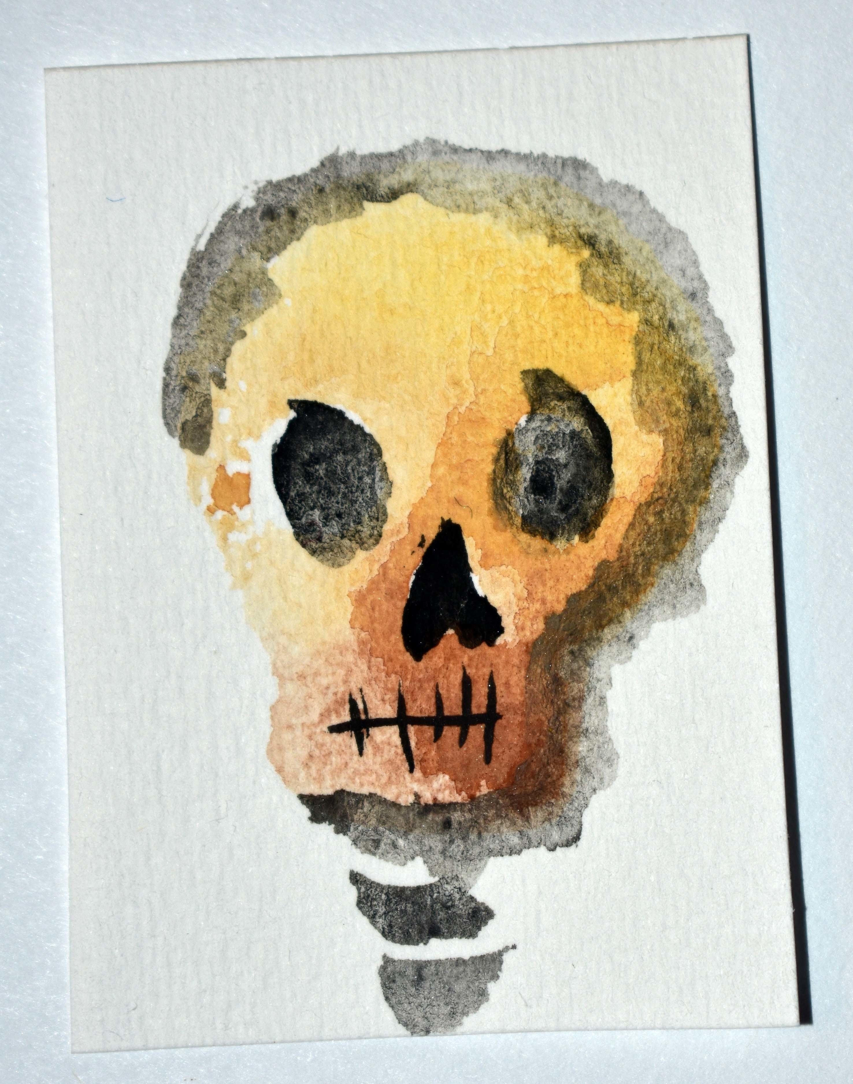 2952x3752 Sugar Skull Inspired Stampnd Watercolor Prints How To Paint - Skull Watercolor Painting