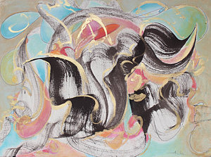 300x223 Skunk Painting By Asha Carolyn Young - Skunk Painting