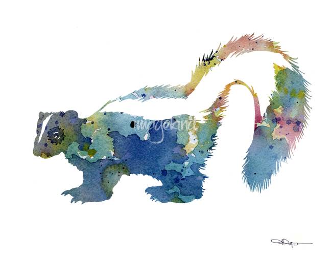 650x502 Stunning Skunk Painting Reproductions For Sale On Fine Art Prints - Skunk Painting