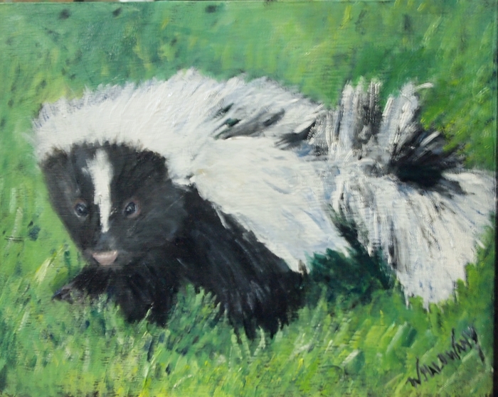 700x559 Skunk Painting Wendy Malowany - Skunk Painting