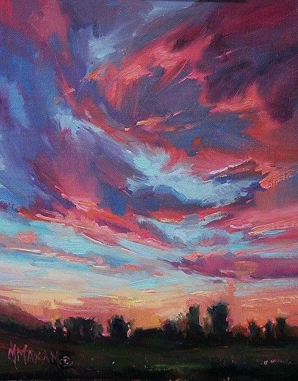 430x550 2221 Best Paintings Images On Paisajes, Landscape - Sky Painting