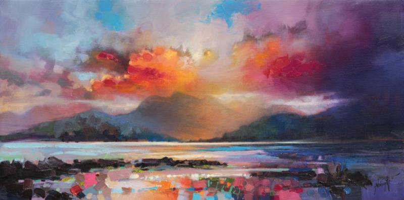 800x396 View From Armadale, Isle Of Skye Mountains Painting Scott Naismith - Skye Painting