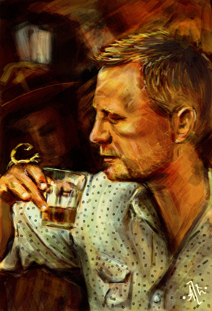 739x1080 James Bond - Skyfall Painting