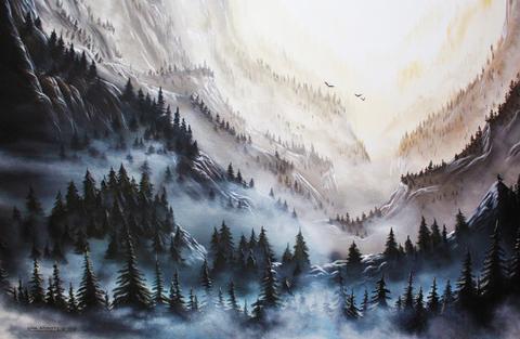 480x313 Skyrim Landscape - Skyrim Painting