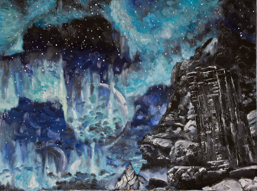 900x669 Skyrim Landscape Painting By Victore 1 - Skyrim Painting