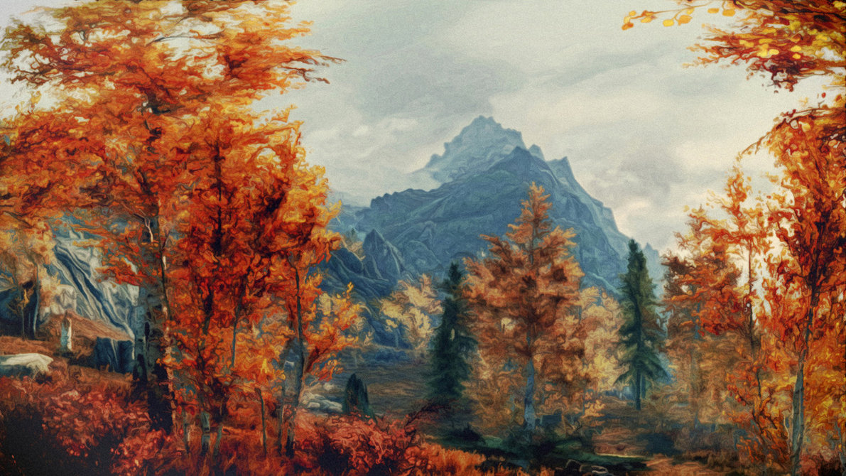 1191x670 Skyrim Painting 1 By Silentmb - Skyrim Painting