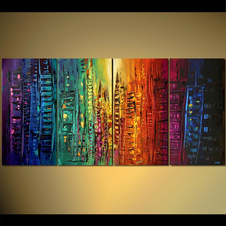 750x750 Painting - Skyscraper Painting