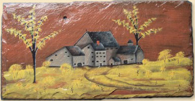 384x199 Maine And New England Decorative Slate Painting Amp Home Decor Art - Slate Painting