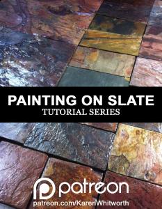 233x300 Painting Tutorial Learn How To Paint On Natural Slate Stone - Slate Painting