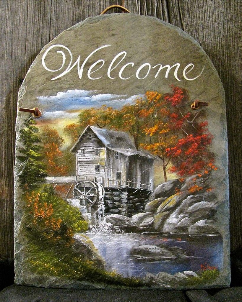 819x1024 Pin By Denise Mccoy On Painting Slate, Paintings - Slate Painting