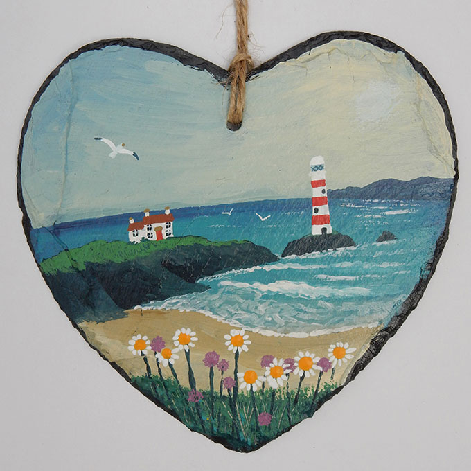 680x680 Slate Hearts And Panels - Slate Painting