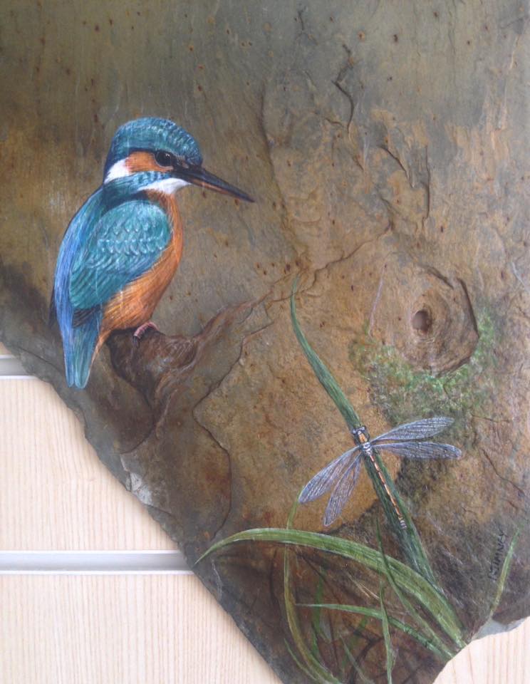 744x960 Paintings On Slate Arty Gallery - Slate Painting