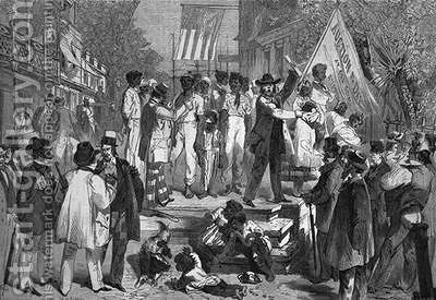 400x275 A Slave Auction In Richmond From Le Globe Illustre 1862 Etienne - Slave Auction Painting