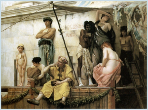 300x223 The Slave Market (Boulanger Painting) - Slave Auction Painting