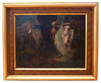 400x331 Selling Of The White Slave Girl - Slave Girl Painting