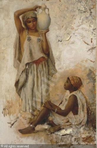 329x500 Weeks Edwin Lord - Slave Girl Painting