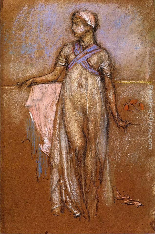 635x955 James Abbott Mcneill Whistler The Greek Slave Girl Painting - Slave Girl Painting