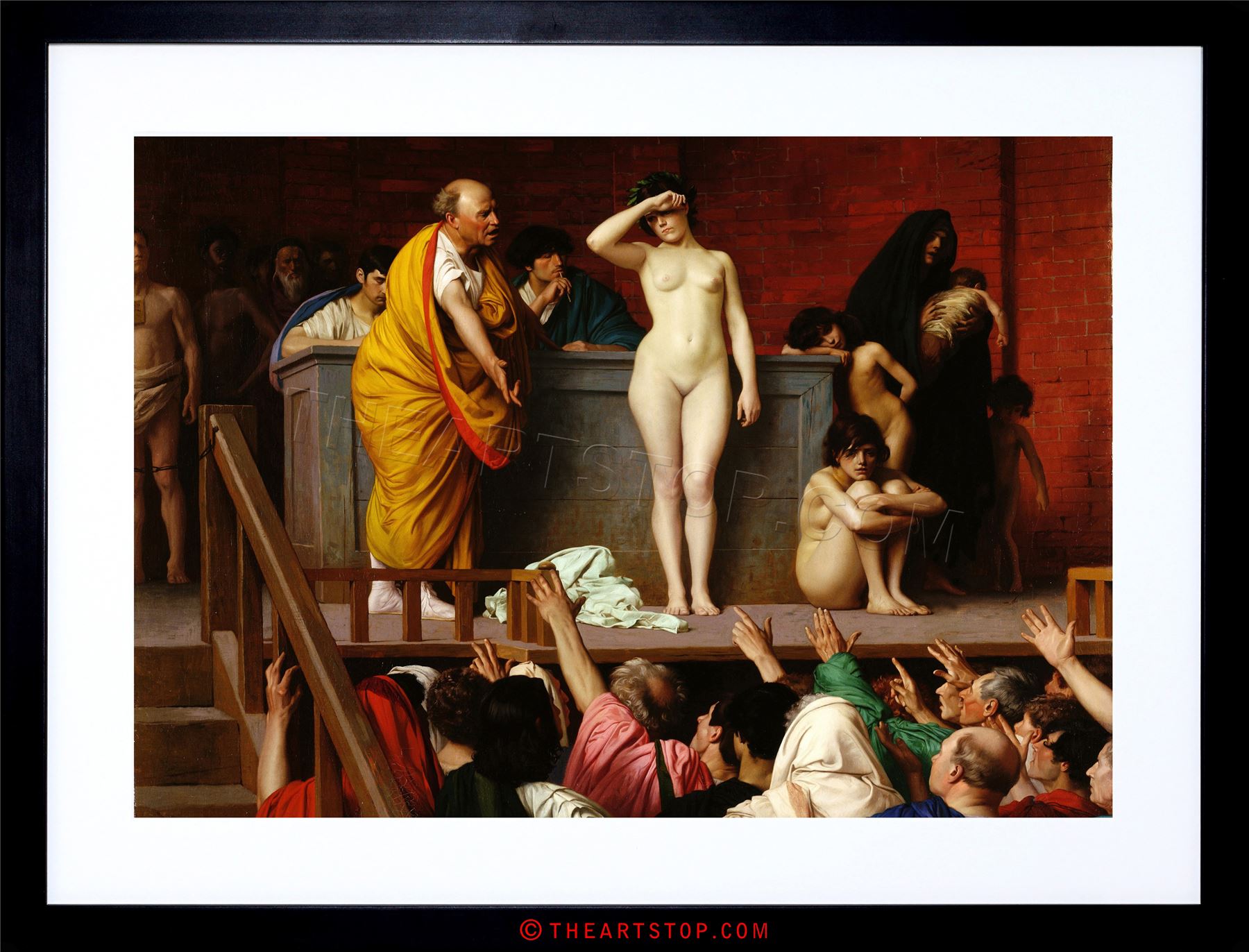1800x1372 Painting Interior Study Gerome Slave Market Framed Print F12x3707 - Slave Market Painting