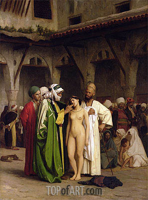 297x400 The Slave Market Gerome Painting Reproduction 8495 Topofart - Slave Market Painting