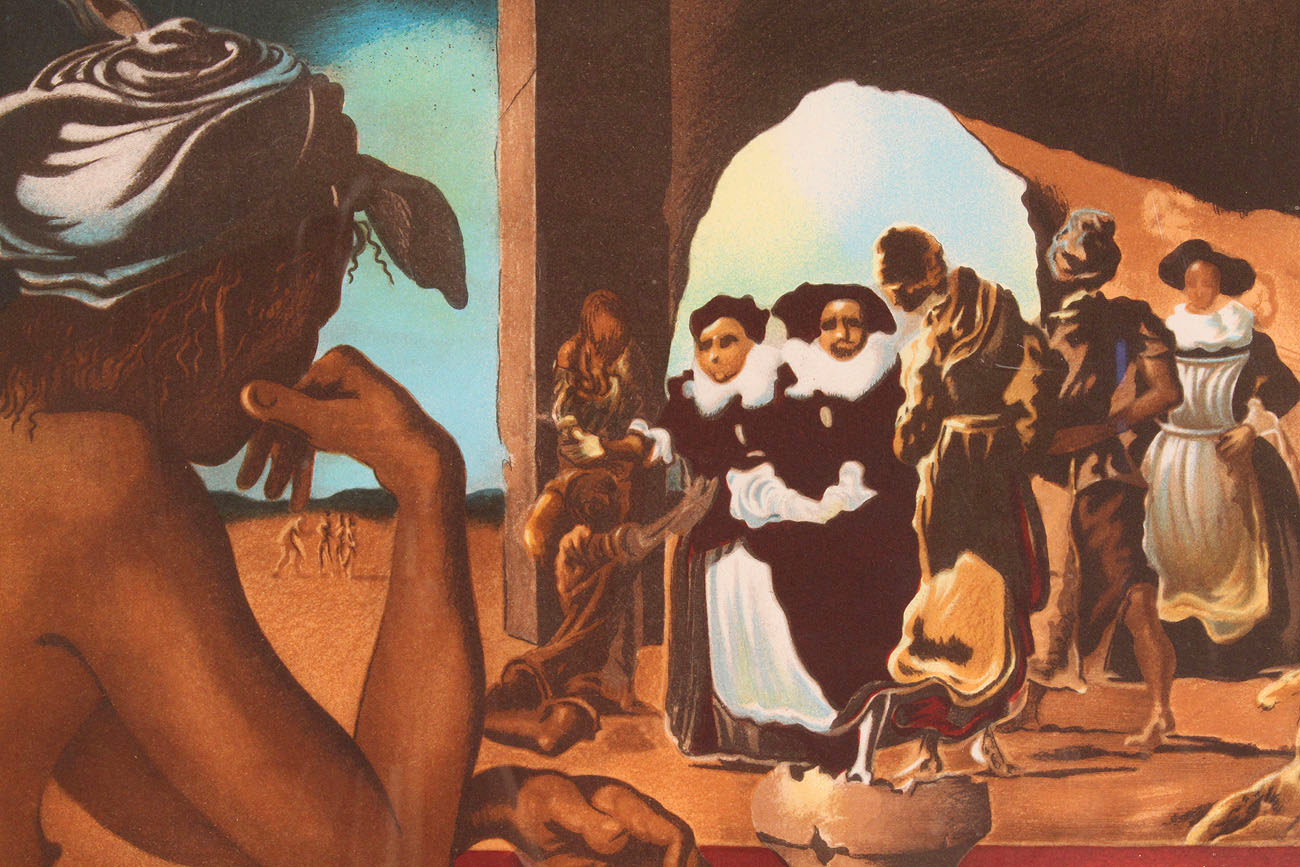 1300x867 Lot 171 Salvador Dali Lithograph, The Slave Market - Slave Market Painting