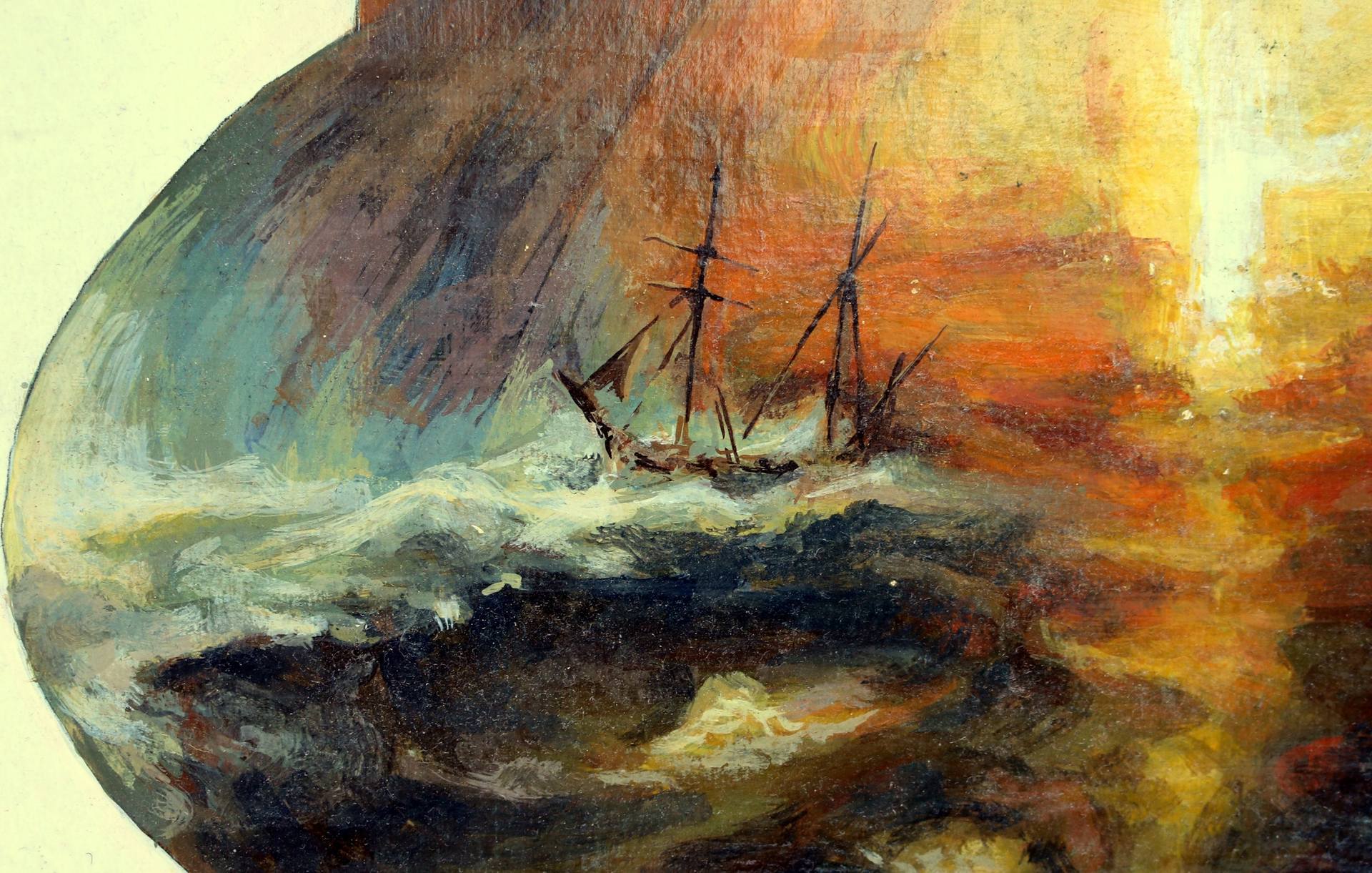 1920x1221 Saatchi Art The Slave Ship Painting By Natasa Rajkovic - Slave Ship Painting