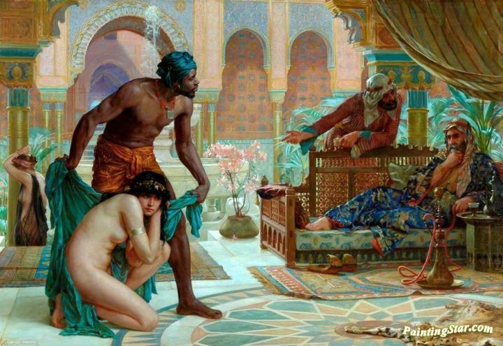 720x495 The Bitter Draught Of Slavery Artwork By Ernest Normand Oil - Slavery Painting