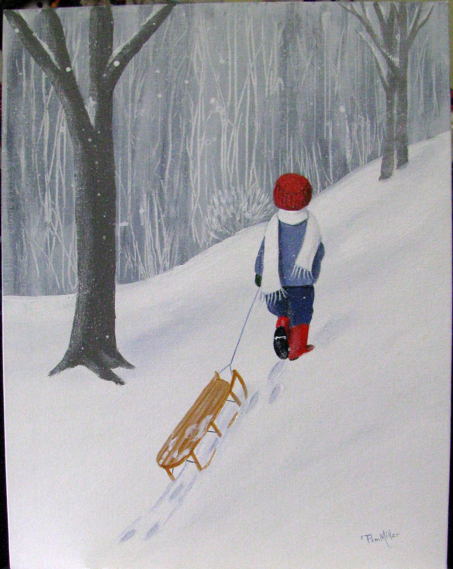 1573x1973 Painting Classes With Pam Miller - Sled Painting