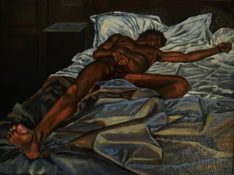 770x574 Saatchi Art Deep Sleep Painting By Iris Frederix - Sleep Painting