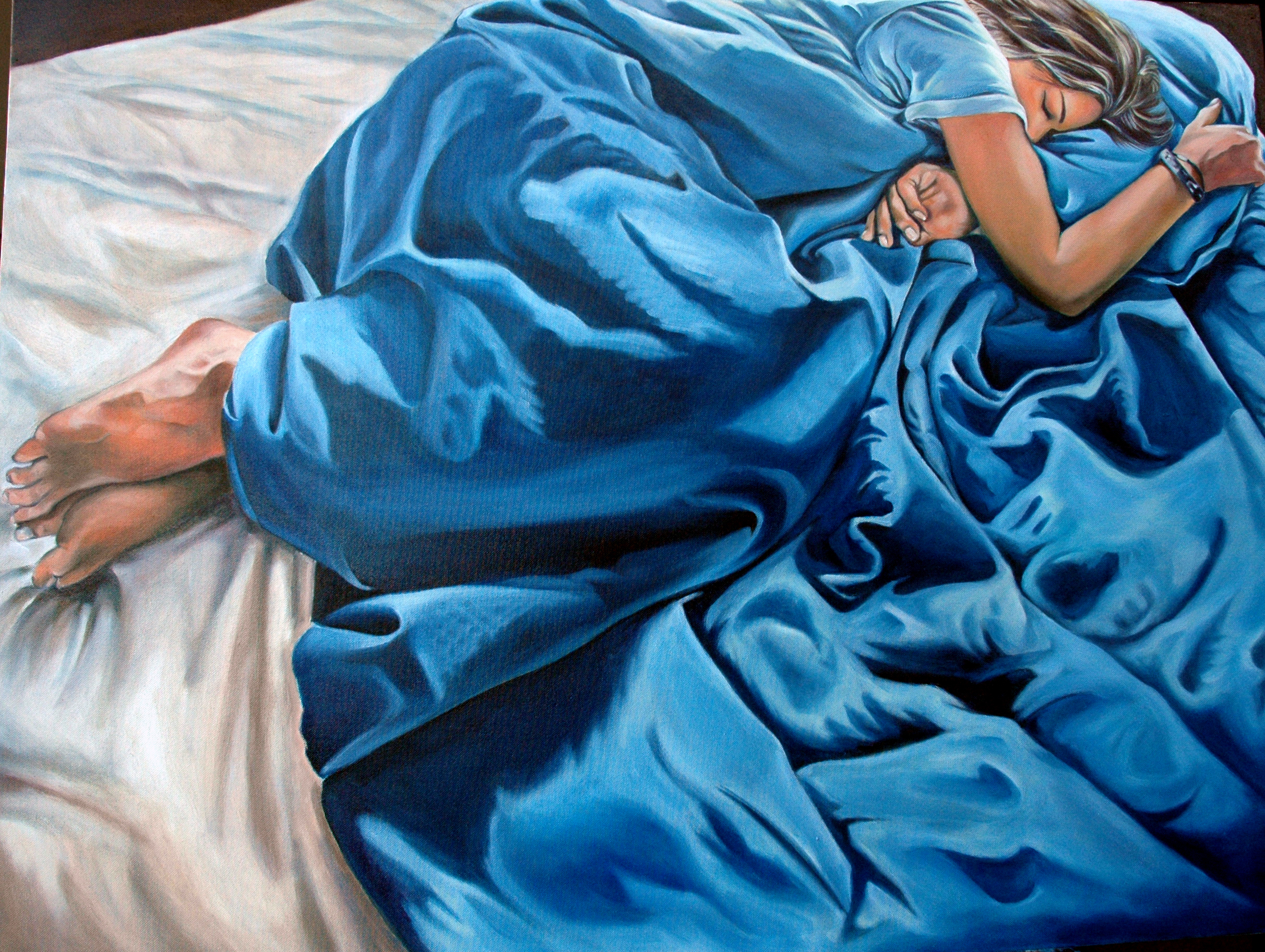 Красивая одежда во сне. Девушка в синем платье картина. Картина сон. Девушка в голубом платье картина.