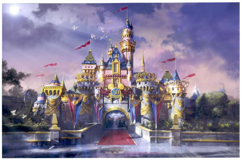 500x331 Mouseplanet - Sleeping Beauty Castle Painting