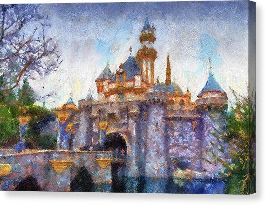 546x420 Sleeping Beauty Castle Canvas Prints - Sleeping Beauty Castle Painting